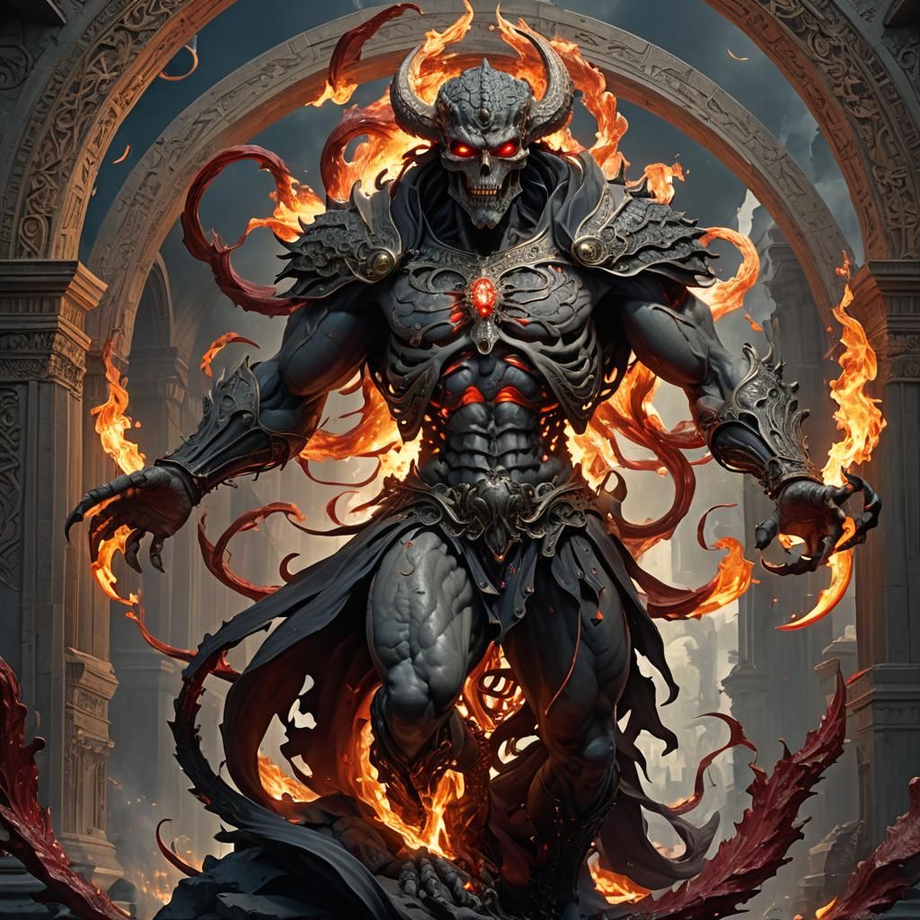 Hyperrealistic Skeleton of Greek God Typhon