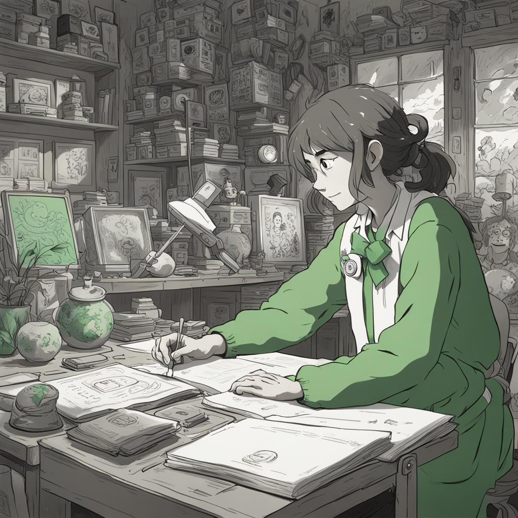 Distressed Scientist in Ghibli-Style Animatic