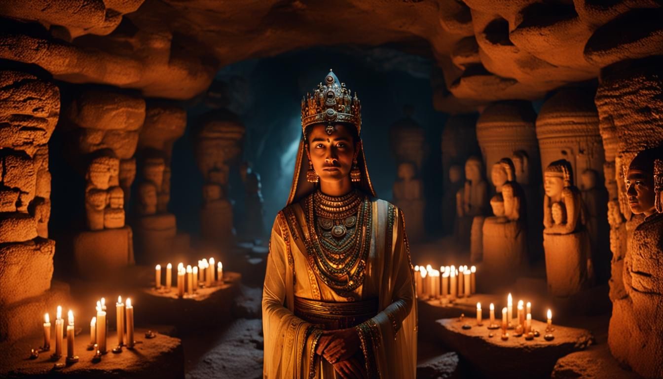 Empress of Agartha in Illuminated Ceremony Room