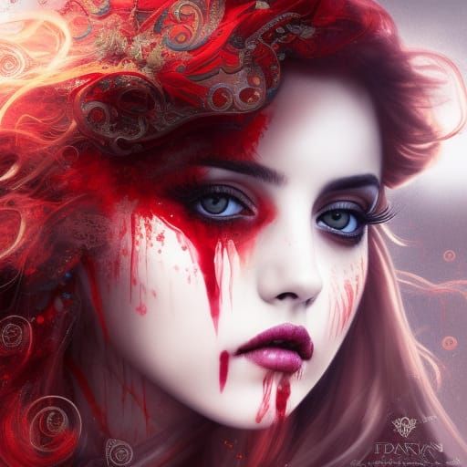 Ana de Armas as Ghost in Dark Fairytale Style