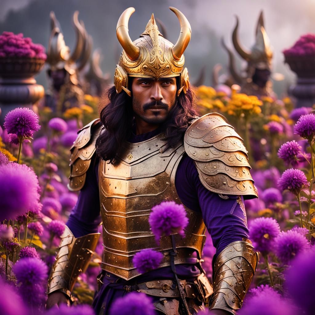 A general from Chedi Kingdom having a closer look of Kuruksh...