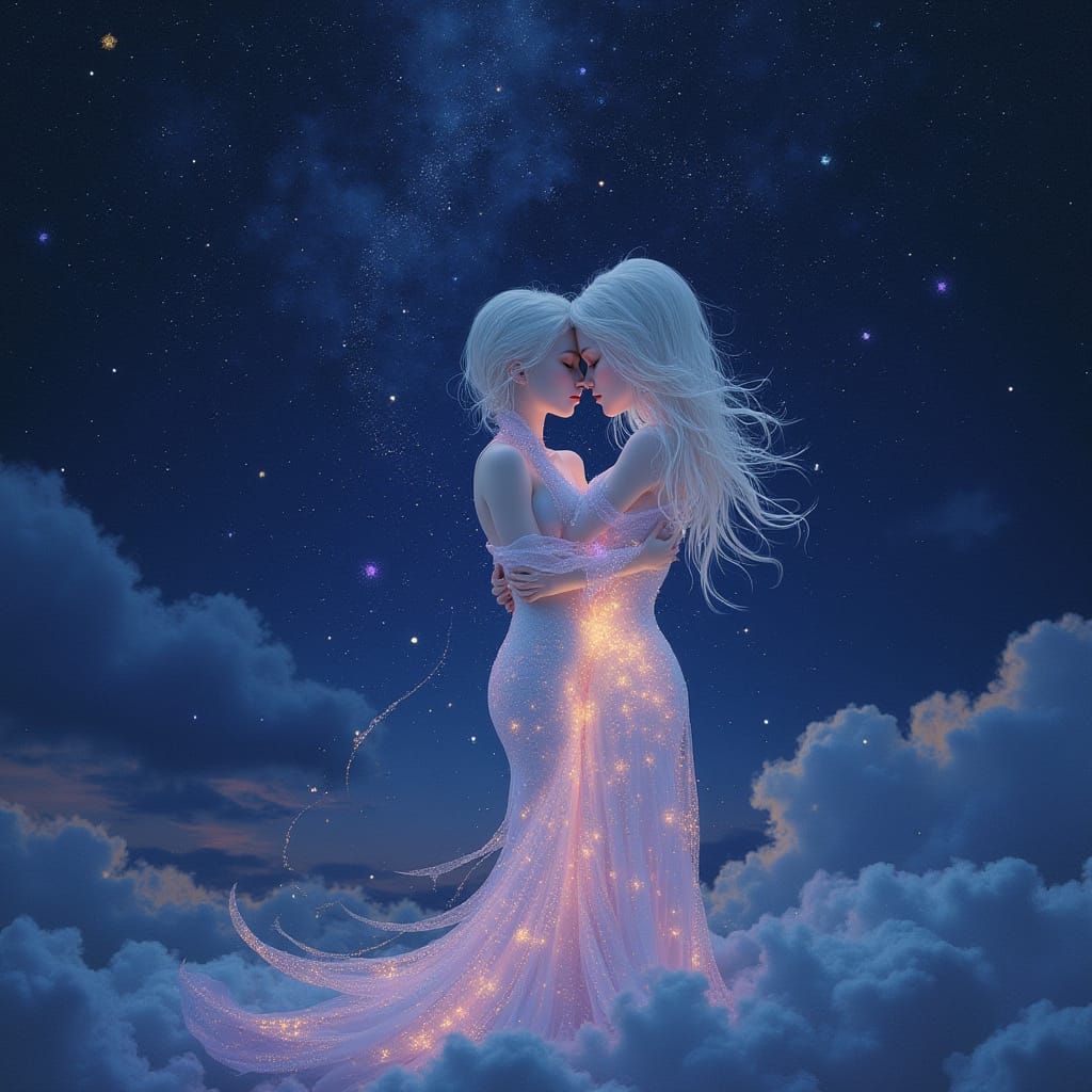 Celestial Lovers Shine Under Starry Skies in Whimsical, Drea...