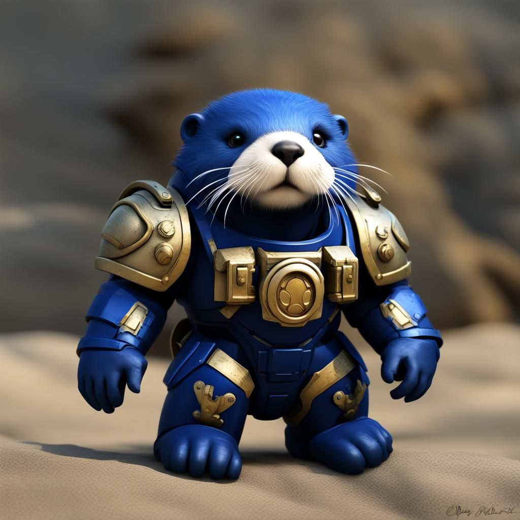 Sea Otter in Ultramarine-Style Power Armor