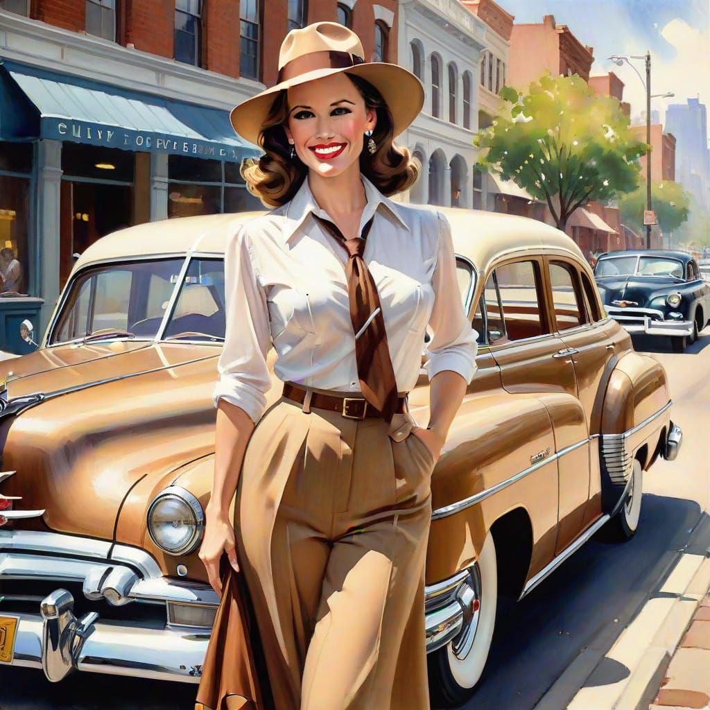 Vibrant Summer Afternoon in Retro Style