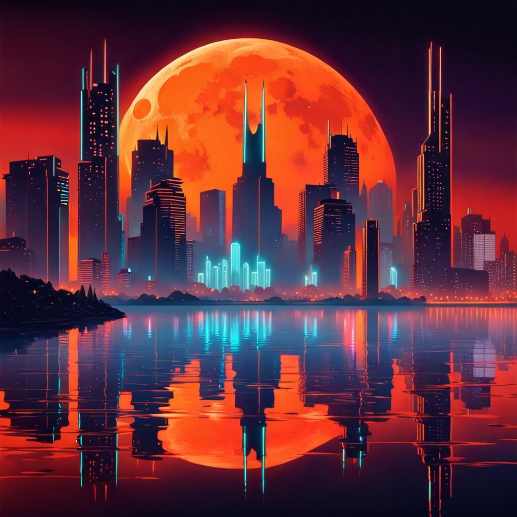 Salamanca 2050: Cyberpunk City Reflection