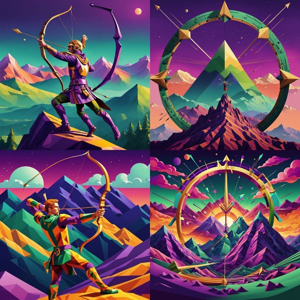Sagittarius Archer in Pop Art Style