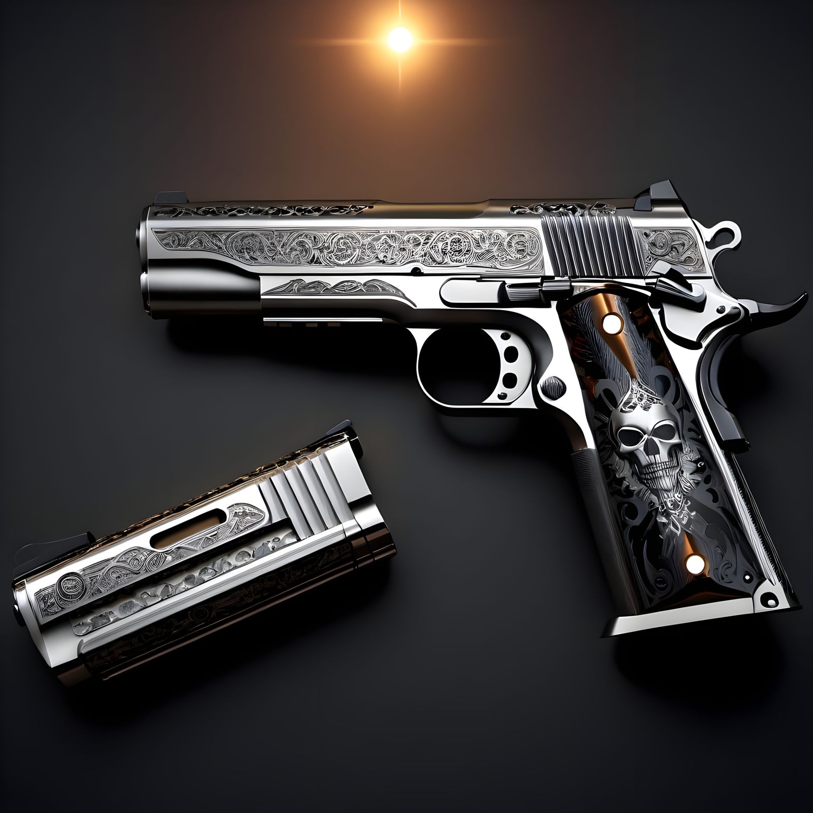 Custom Engraved Semi-Automatic 1911 Series Style Pistol