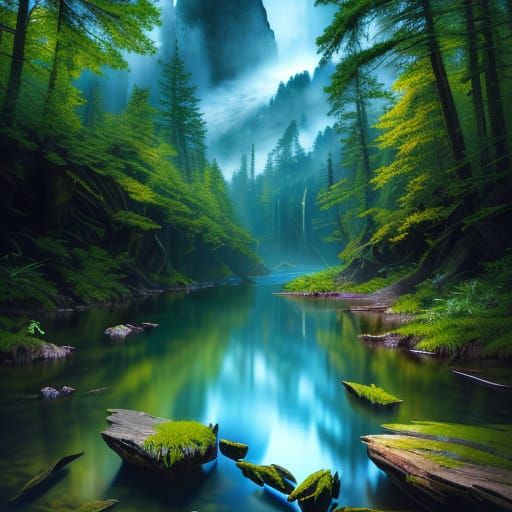 Breathtaking Cinematic Masterpiece with Vibrant Triadic Colo...