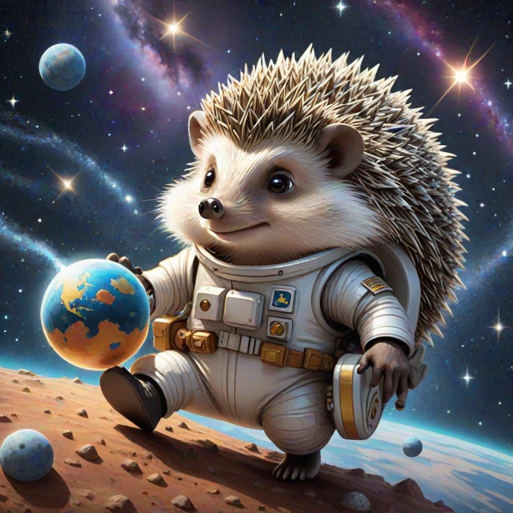 Hedgehog Space Crew on Interstellar Journey