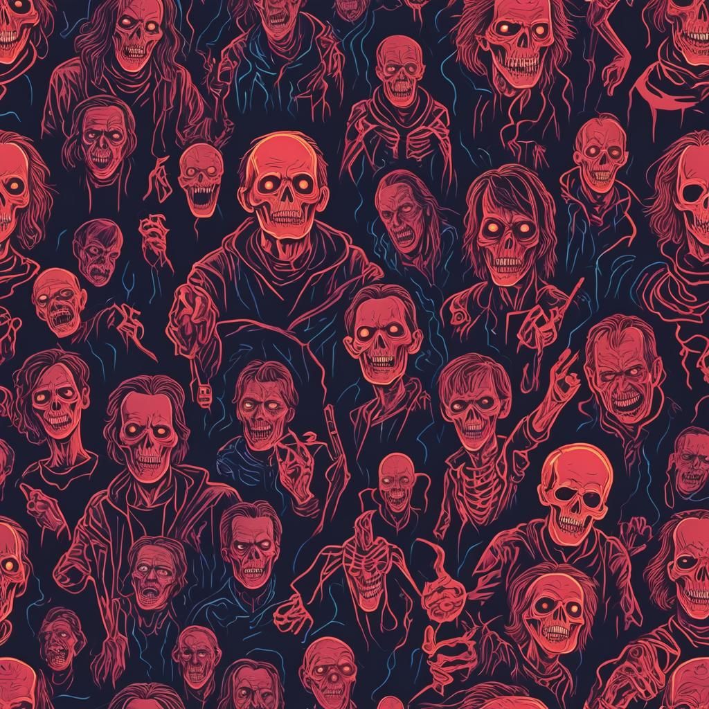 Neon Horror in Classic Horror Style