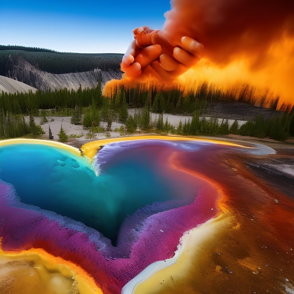 Yellowstone heartscape acid pools