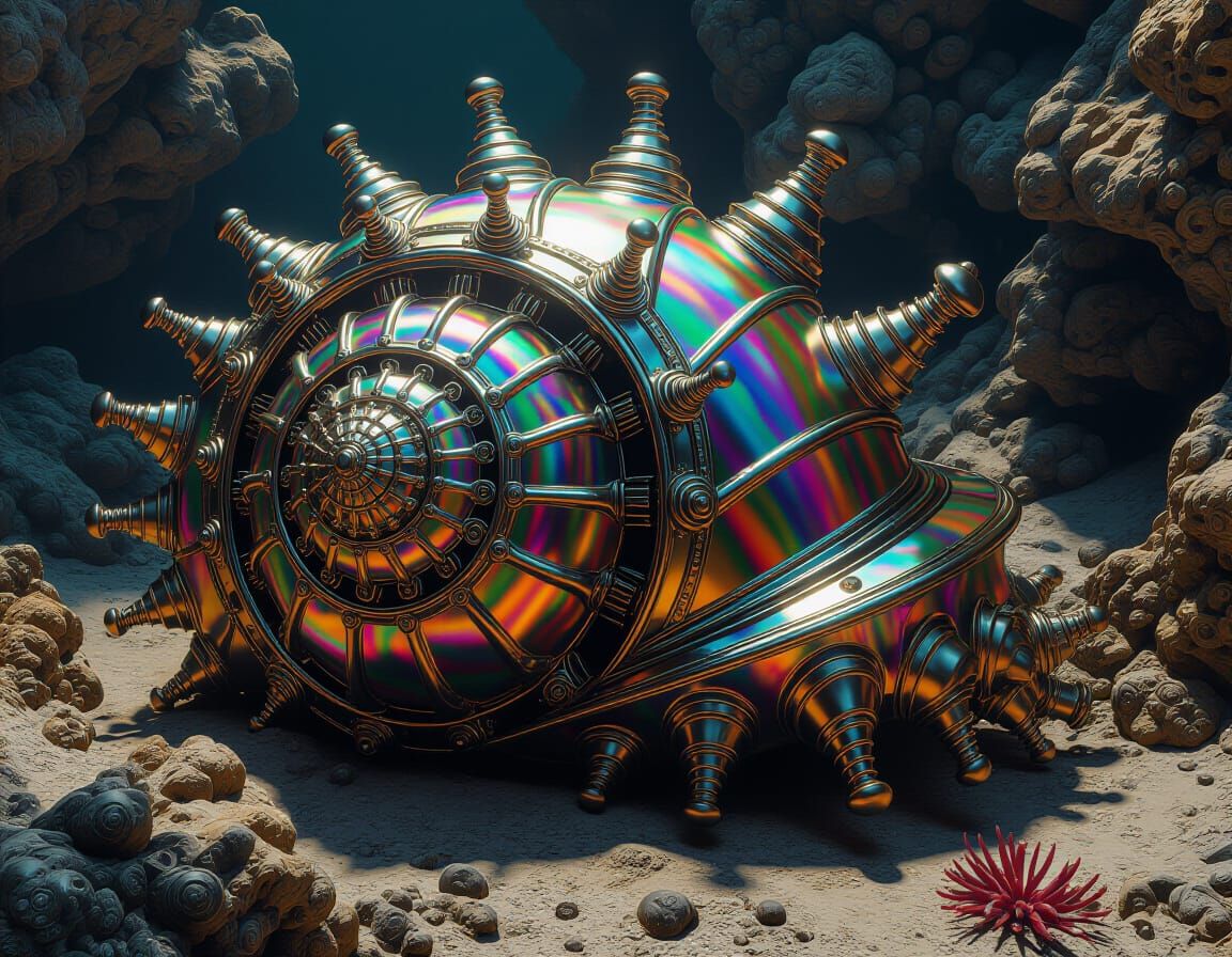Alien Mollusc Reef with Intricate Mech Details