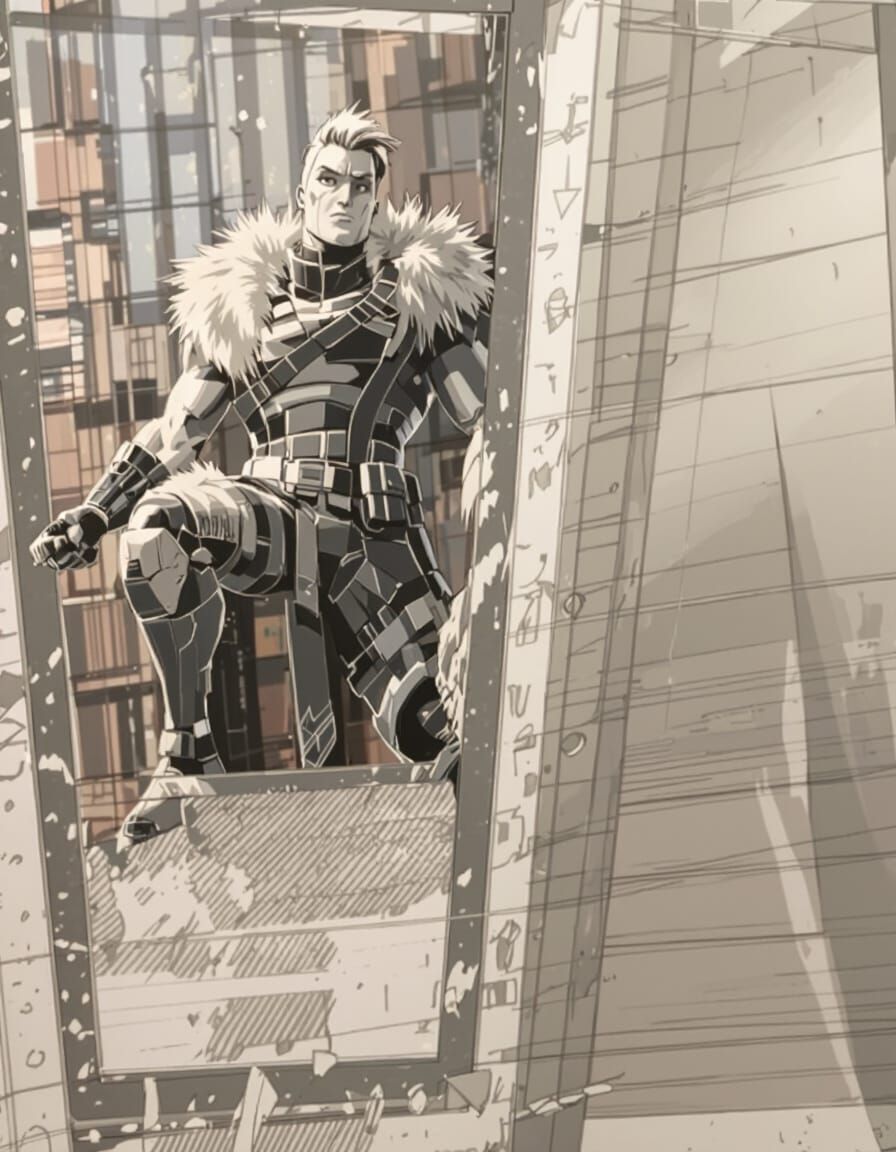 Fortnite Character in Dynamic Comic Book Style