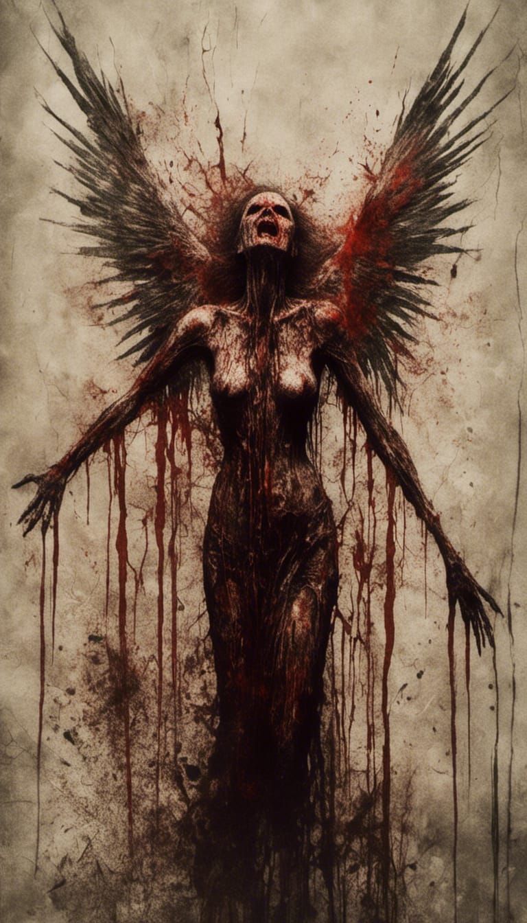Burning Angel Crying Blood