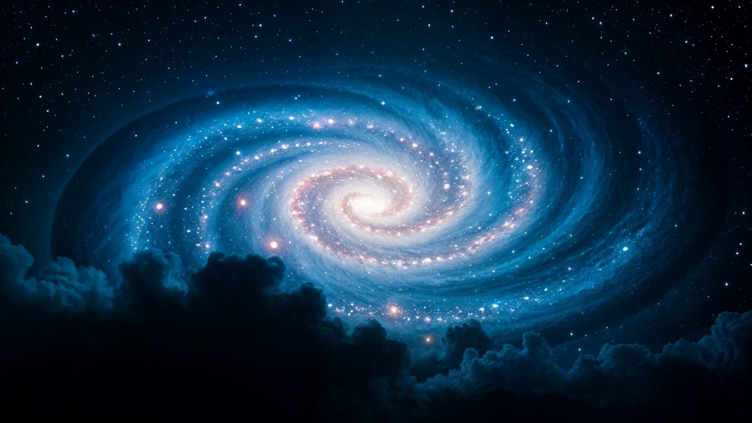 Dark Matter Clouds Around Luminous Spiral Galaxy