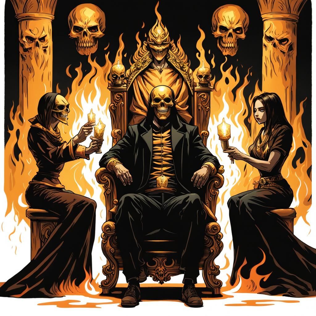 Golden Skull Cultist's Deal with Demon Women