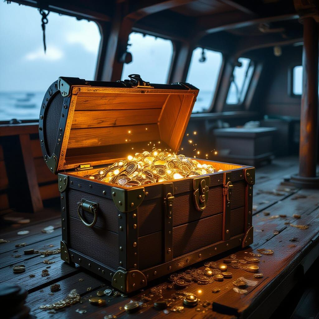 Magical Treasure Chest on Derelict Ship