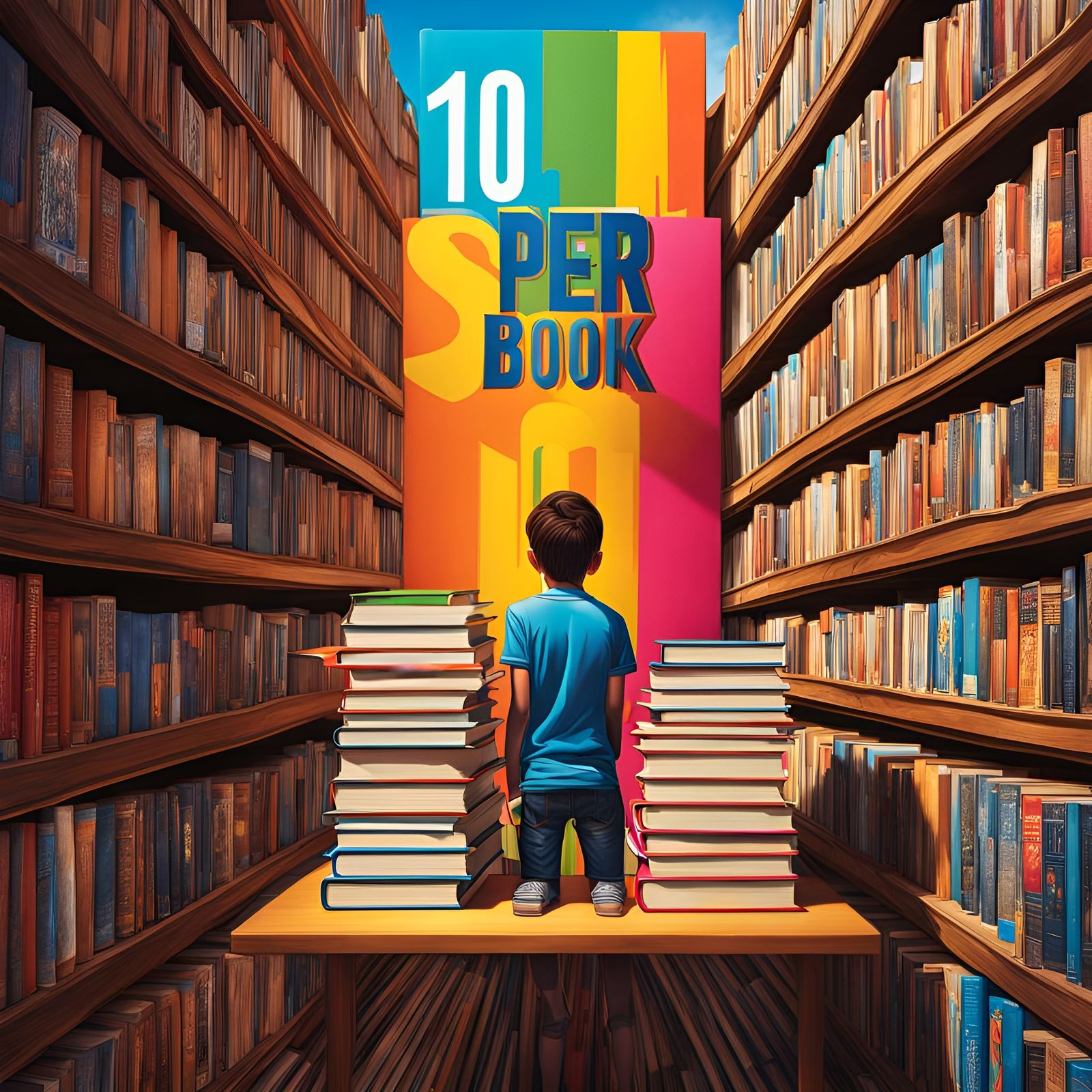 Hyperrealistic Book Sale in America