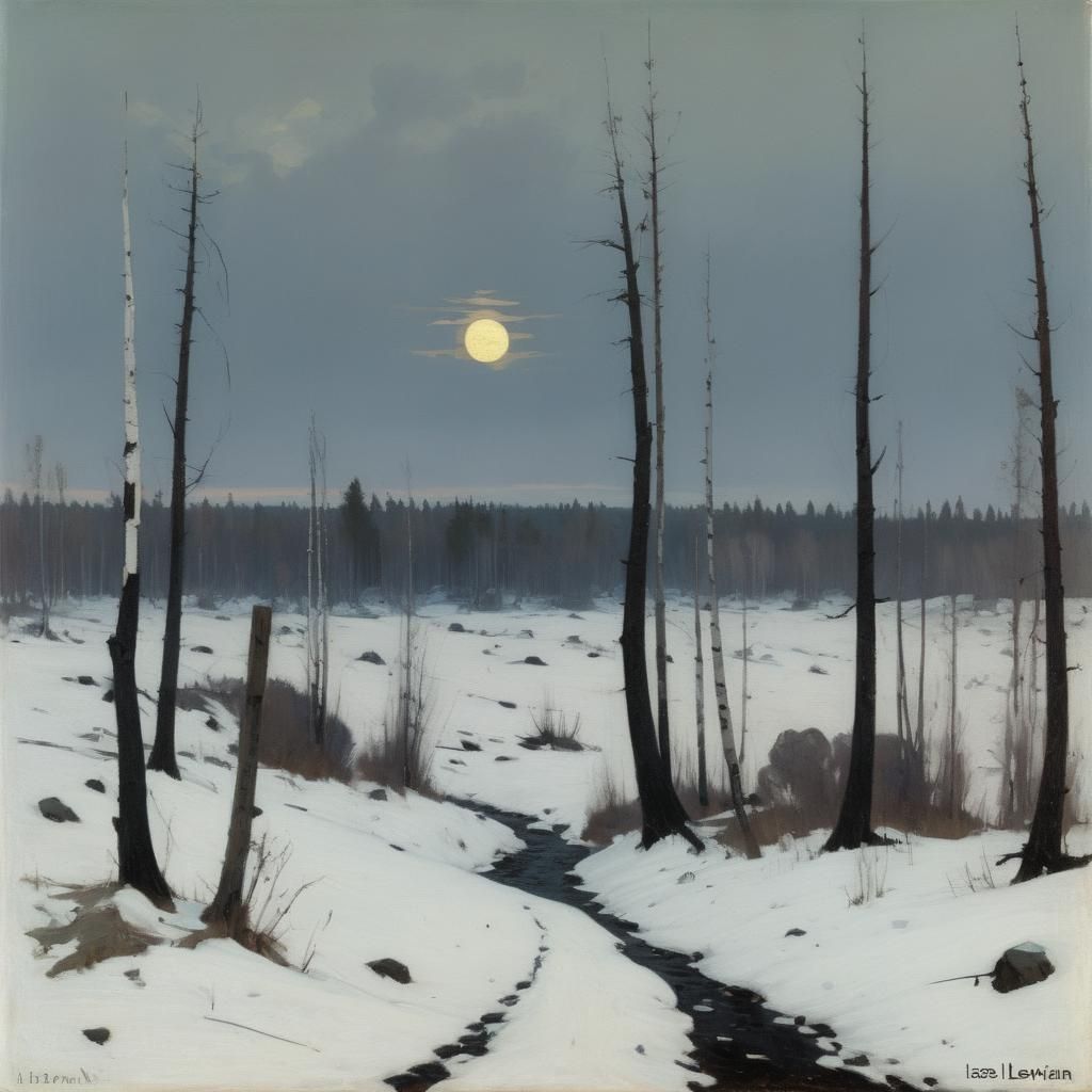 Grim Landscape in a Dark Style