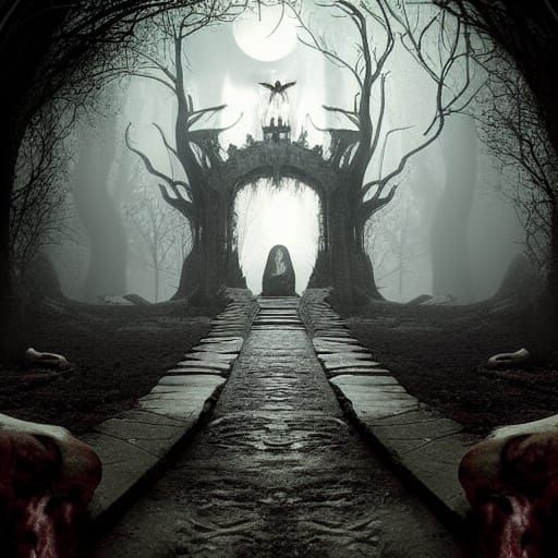 Demonic Goddess at the Entrance to Hell