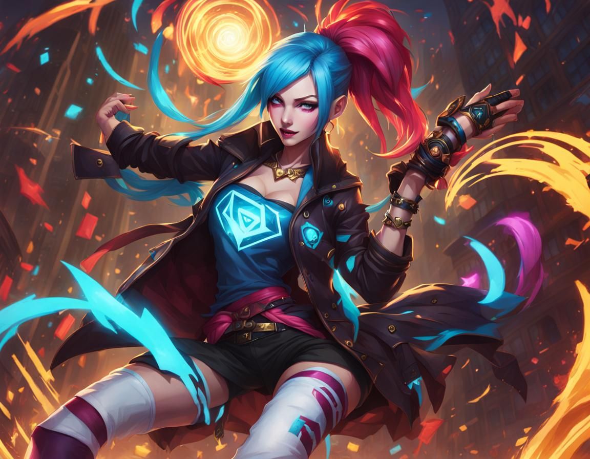 Jinx Arcane Splash Art Illustration