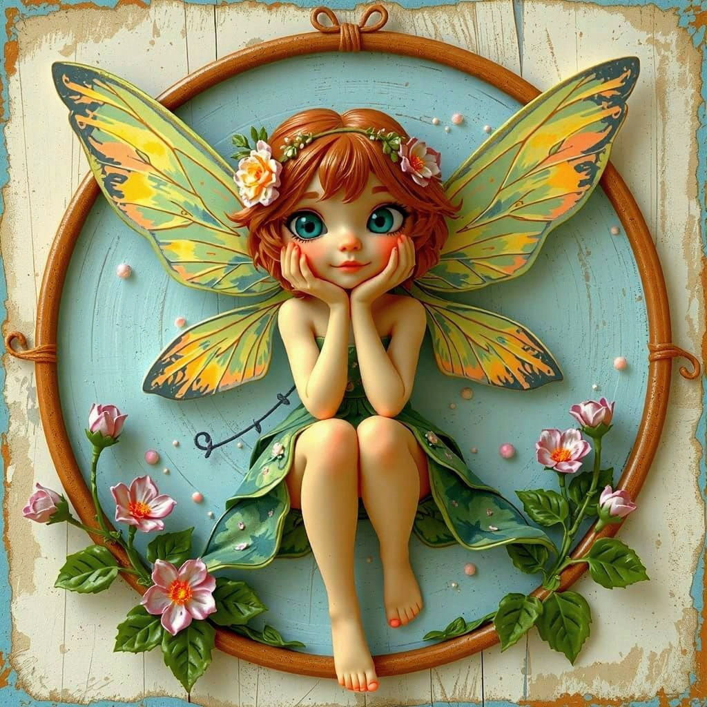 Whimsical 3D Mischievous Faerie Image