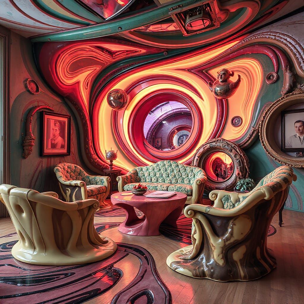 Dreamlike Melting Furniture in Surreal Style