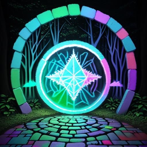 Magical Forest Portal Chalk Art Illusion
