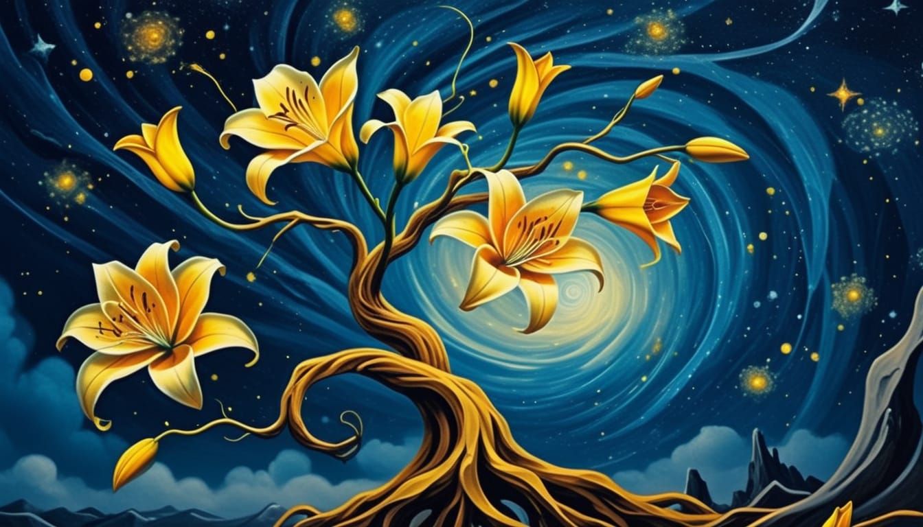 Cosmic Tree of Life: A Surrealist Vision