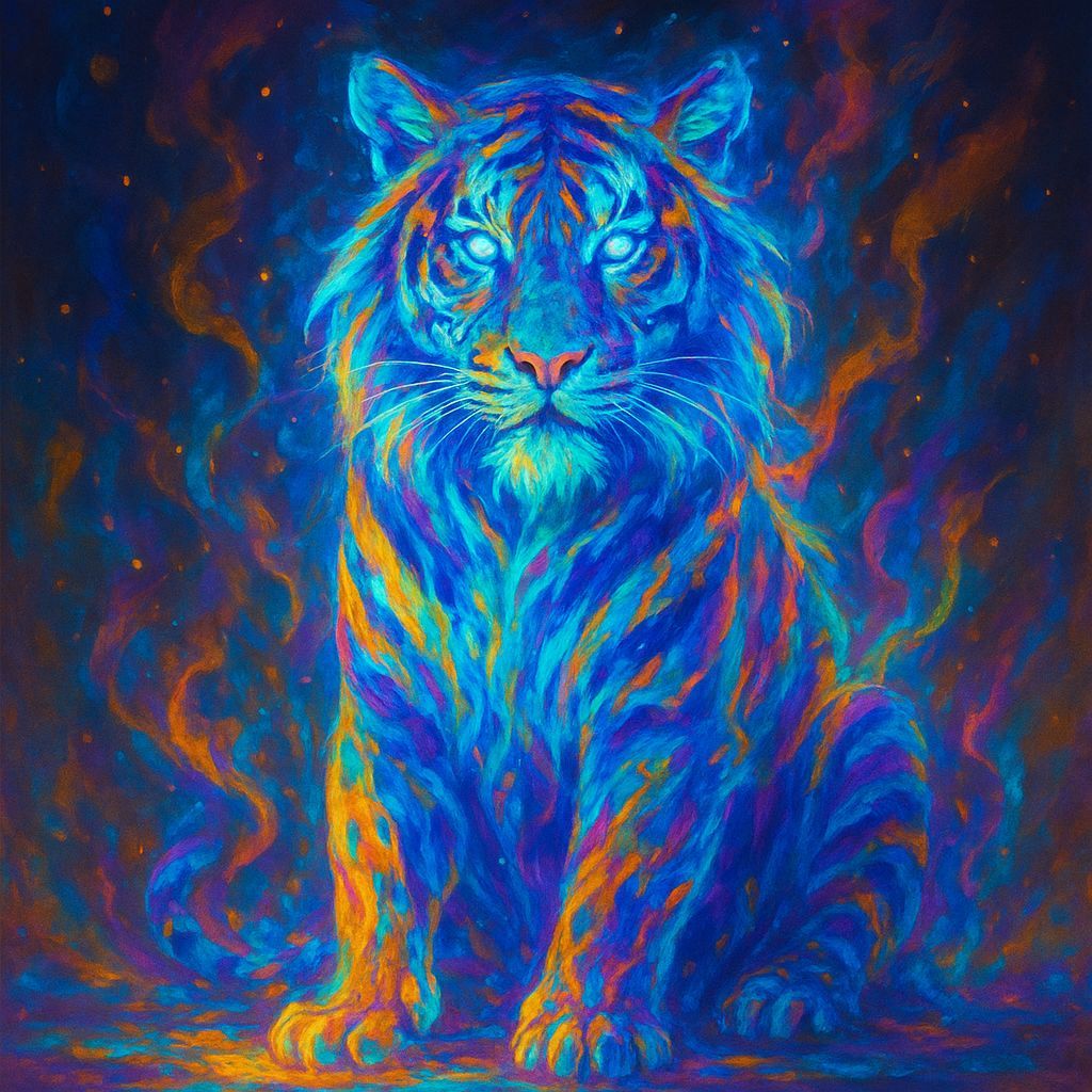 Vibrant Spirit Tiger in Resplendent Colors