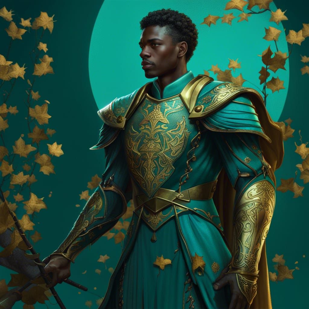 Soldier in Teal Robe: Fantasy Concept Art