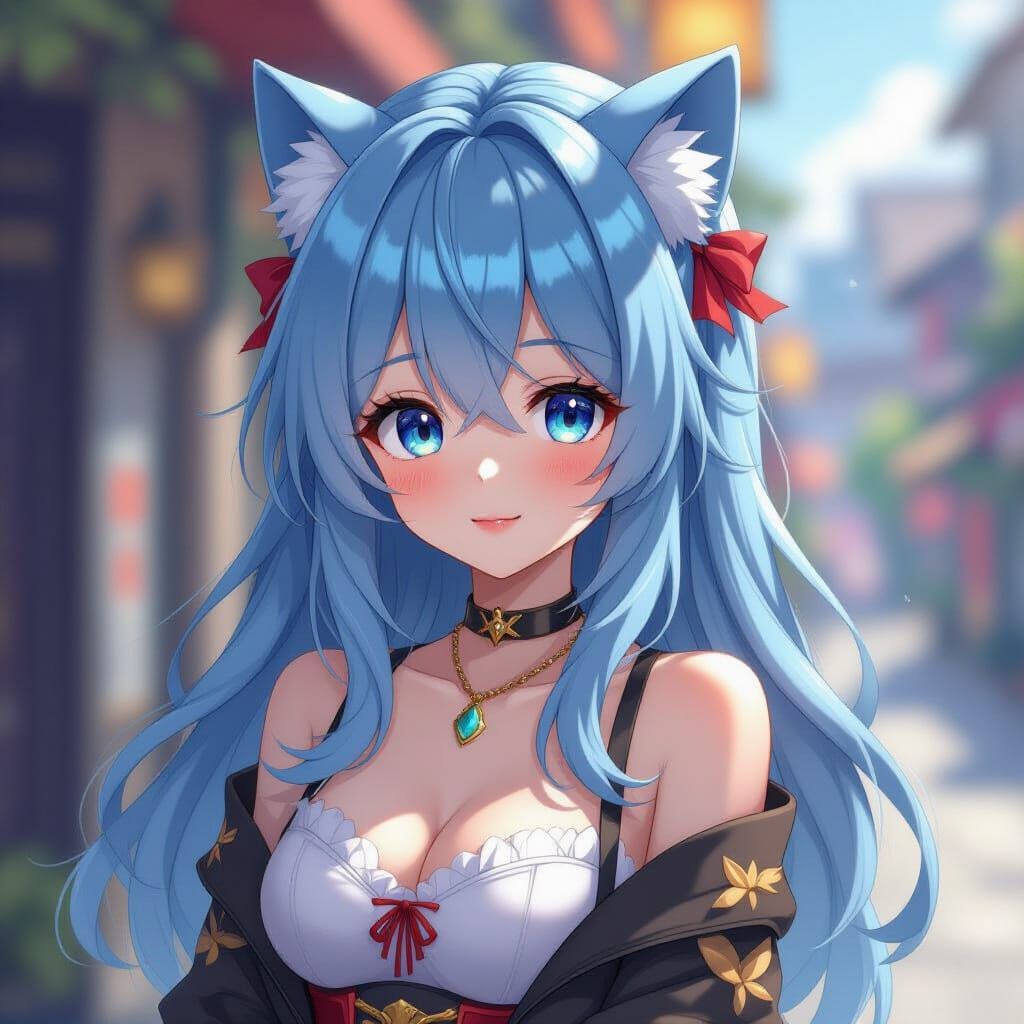 Cute Anime Girl Inspired by WLOP, 3D Art