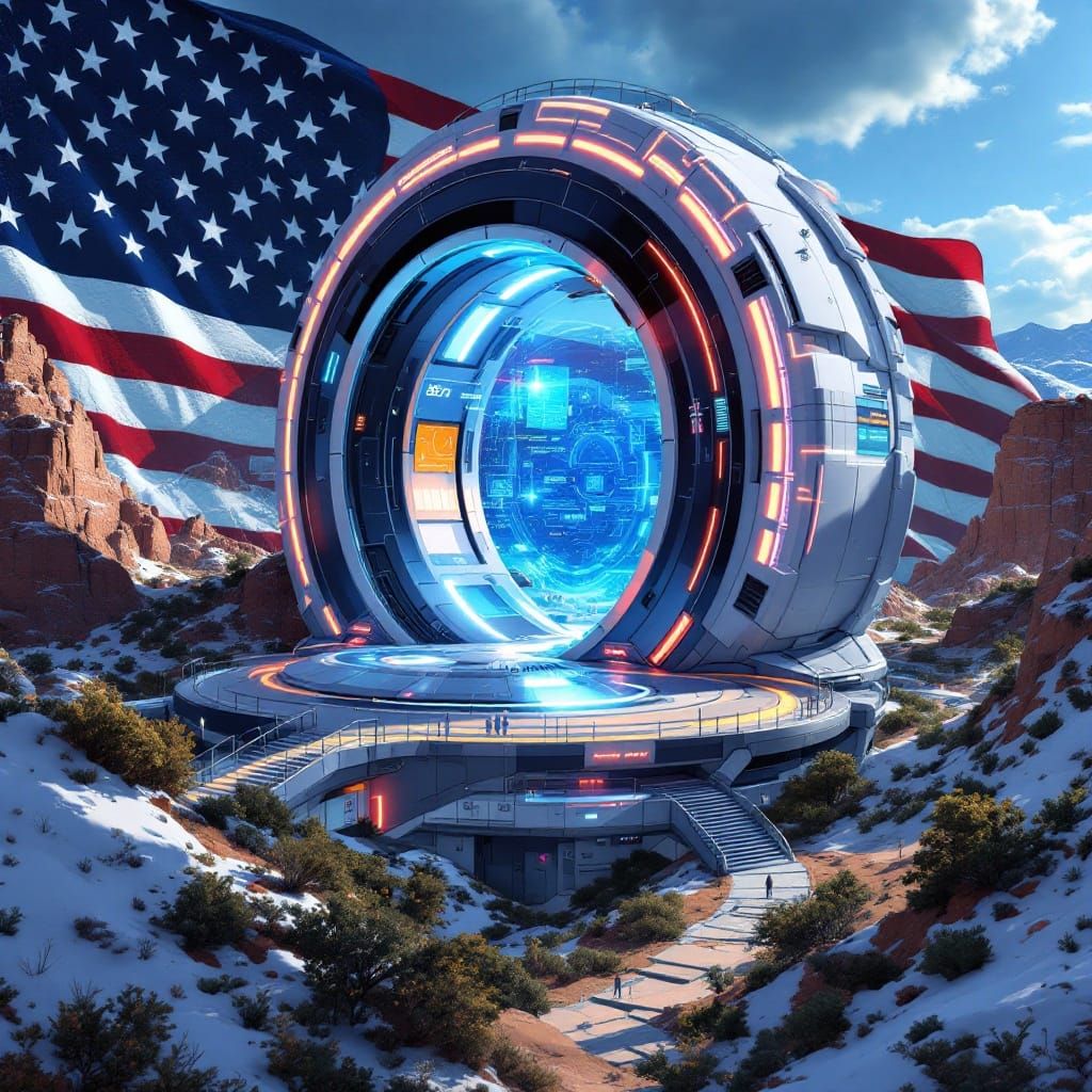 Futuristic Stargate Innovation Hub