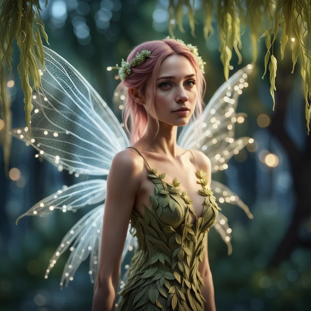 Luminescent Fairy Portrait in Magical Realism Style