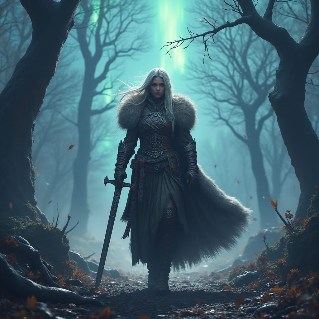 Ethereal Viking Warrior Empresses in a Mythic Norse Landscap...