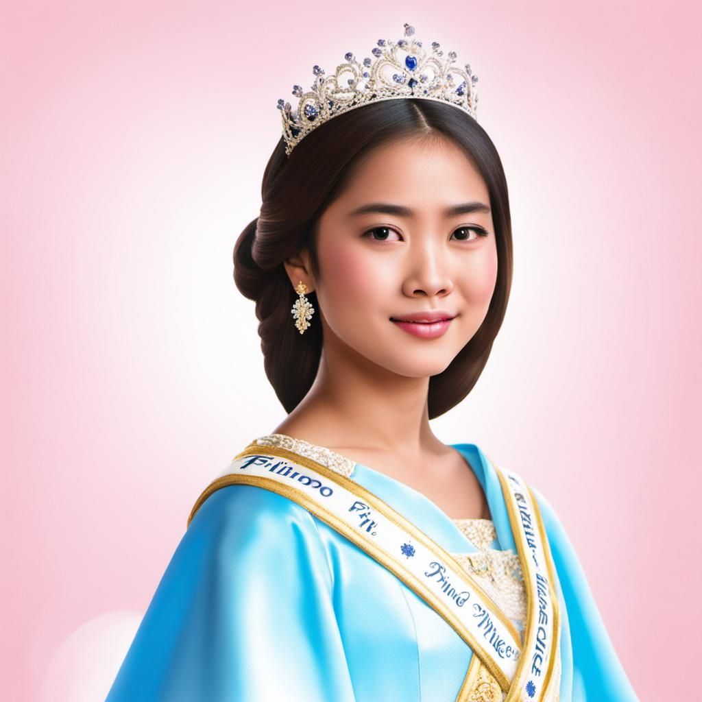AI Generated Image of a Filipina Princess