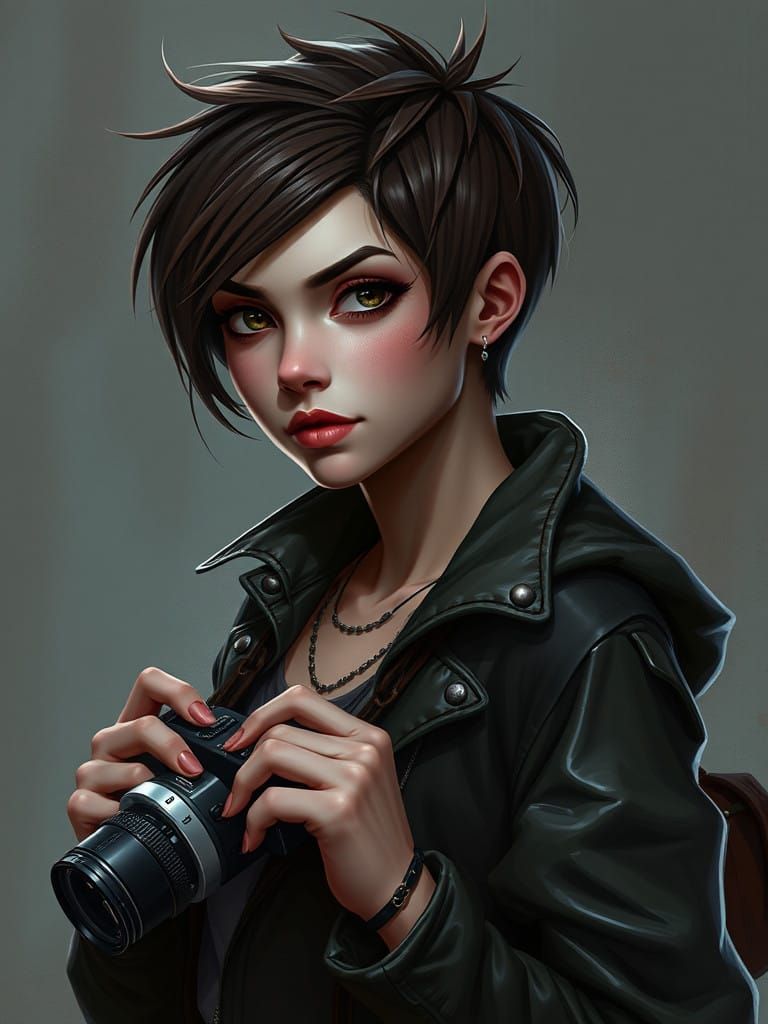 Gothic Investigator in Dark Fairytale Style