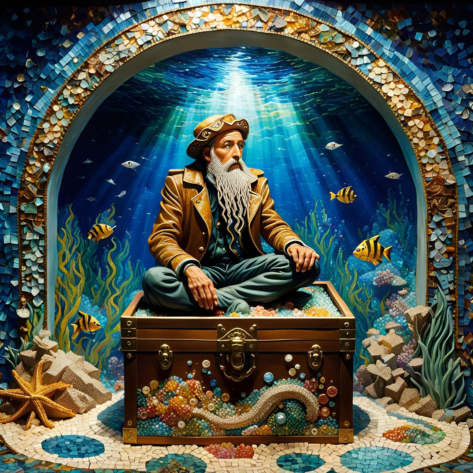 Glittery Mosaic Art: Davy Jones Diorama