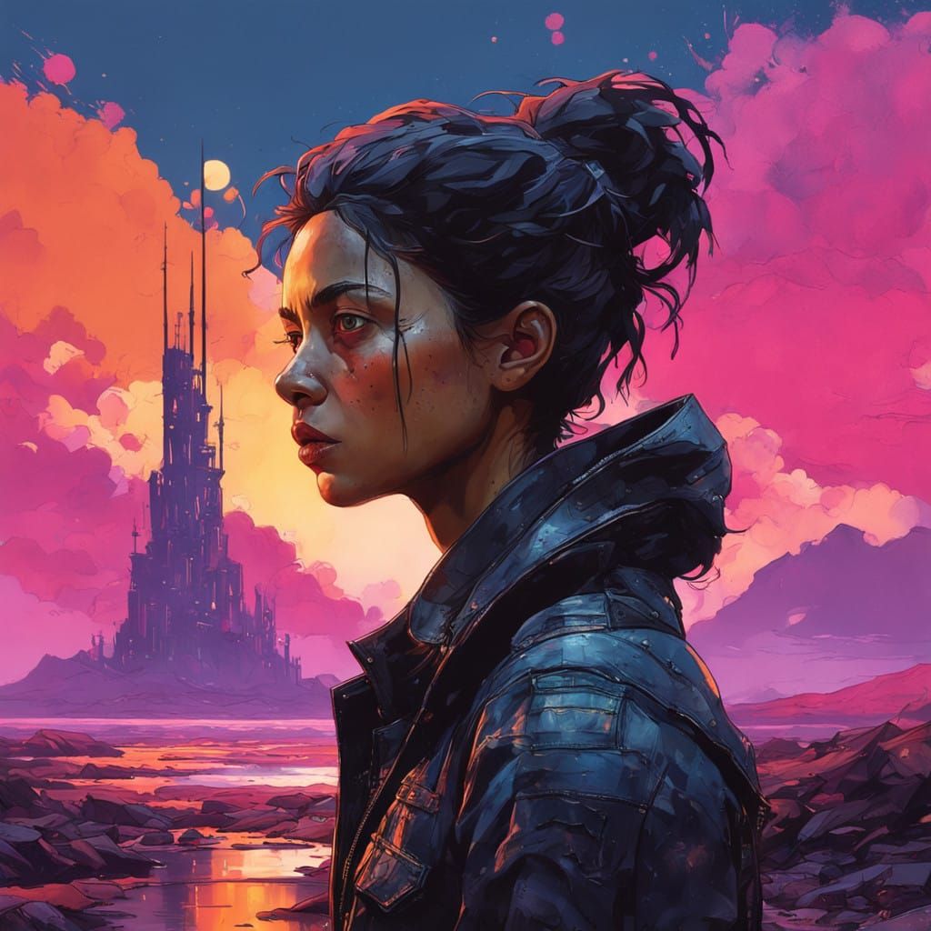 Post-Apocalyptic Warrior Rises in Hyperrealistic Glory