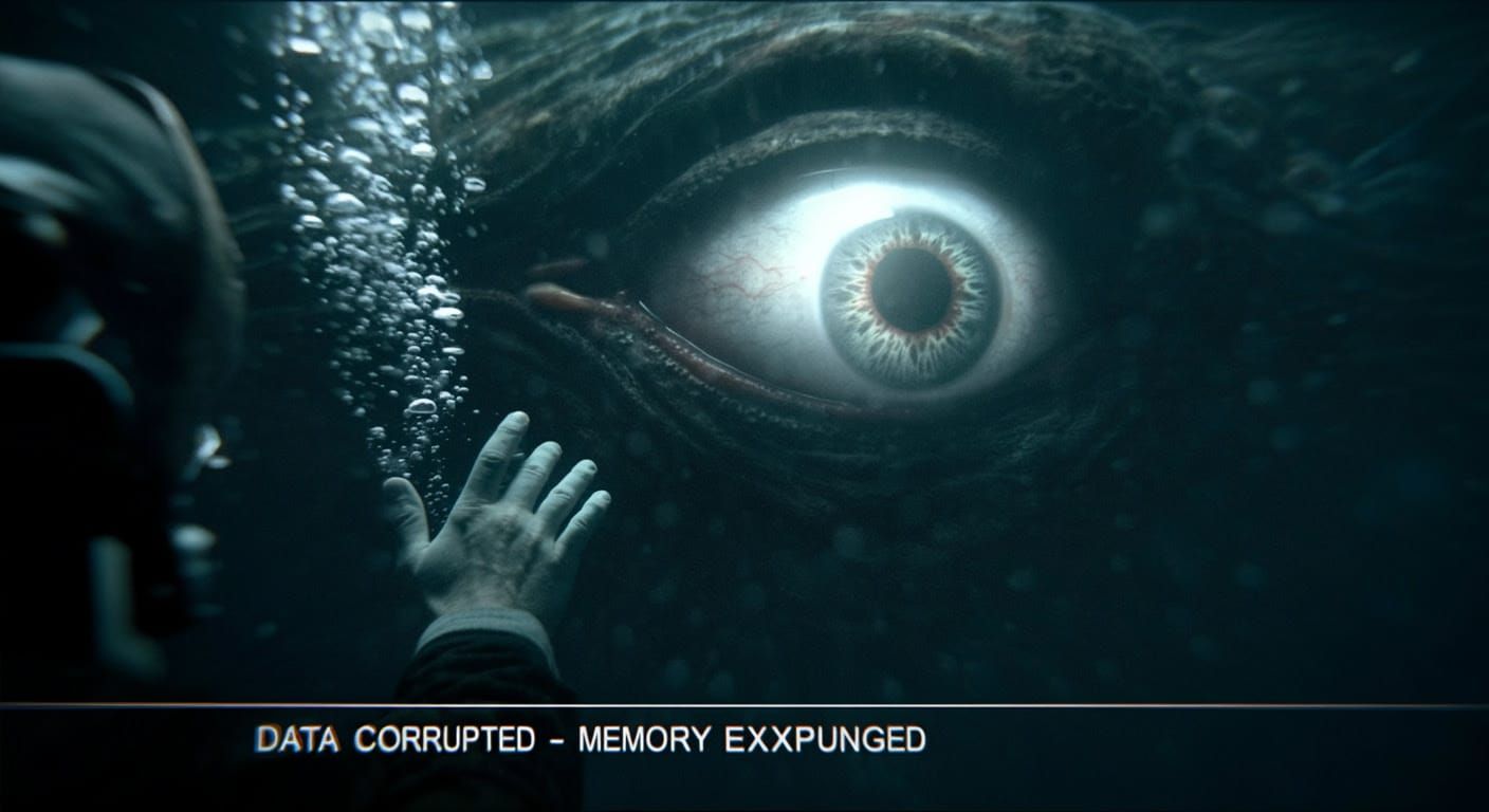 Monstrous Depths Unveiled in Distorted Underwater Footage
