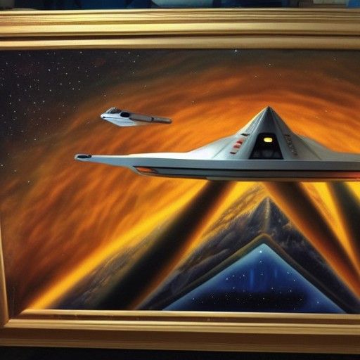 Star Trek Scene as Oil Painting