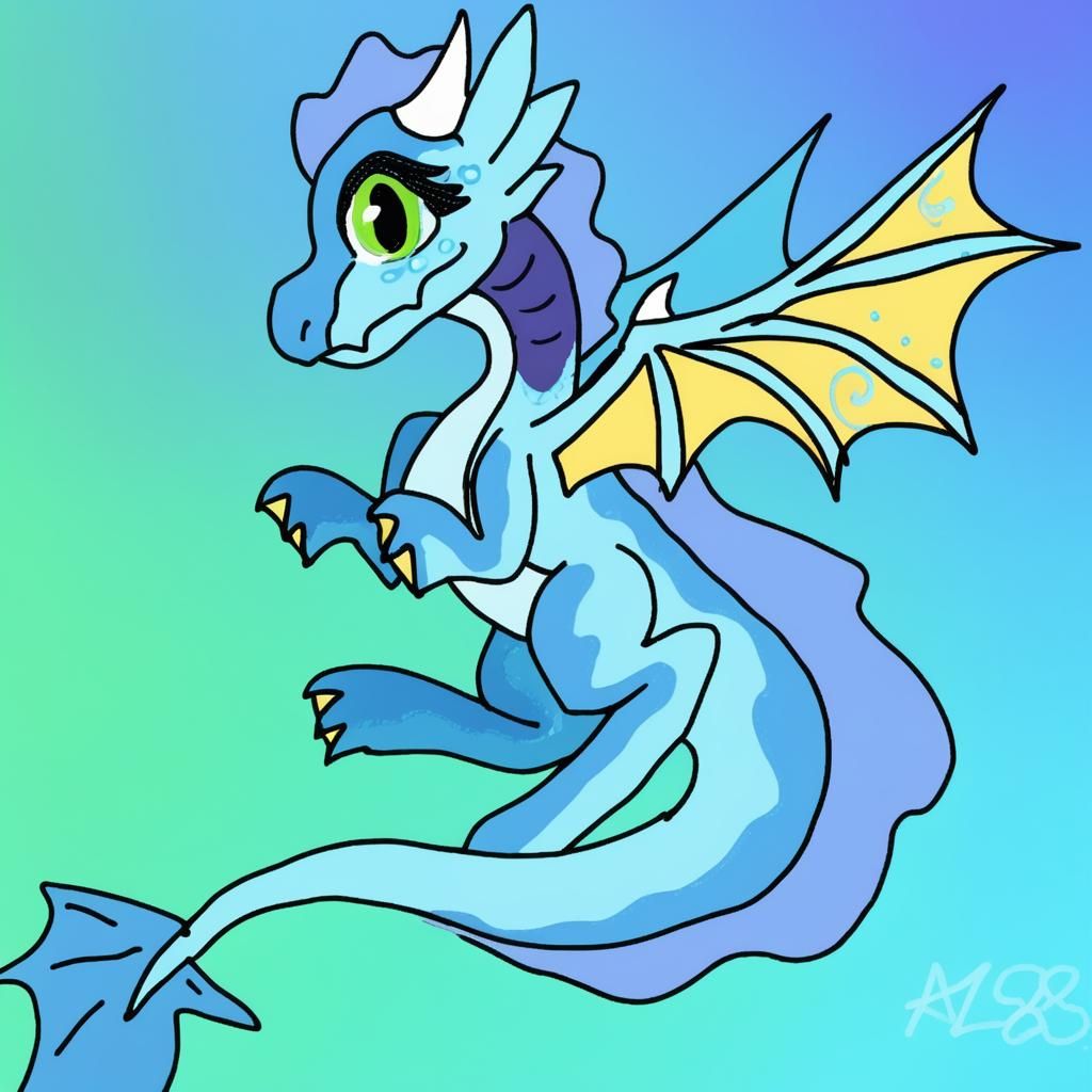 Cute Sea Dragon in Coral Reef: Whimsical Cartoon