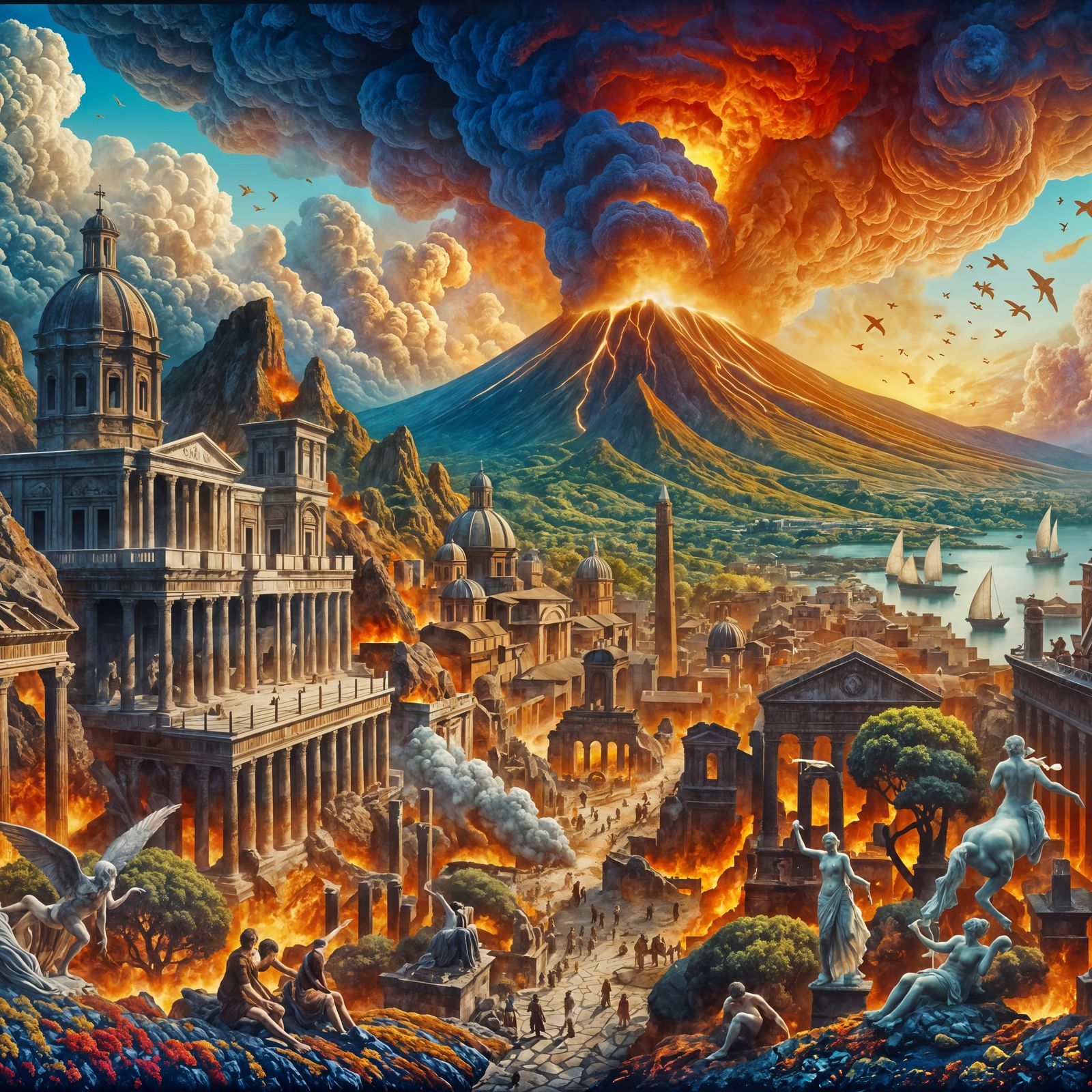 Pompeii's Tragic Fall Amidst Vesuvius Eruption