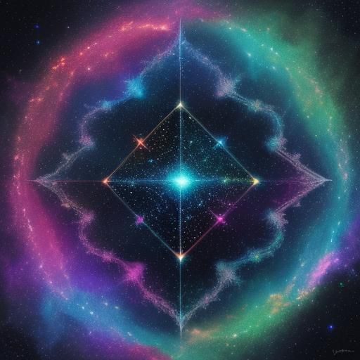 Astral Derukus Constellation in Mixed Media