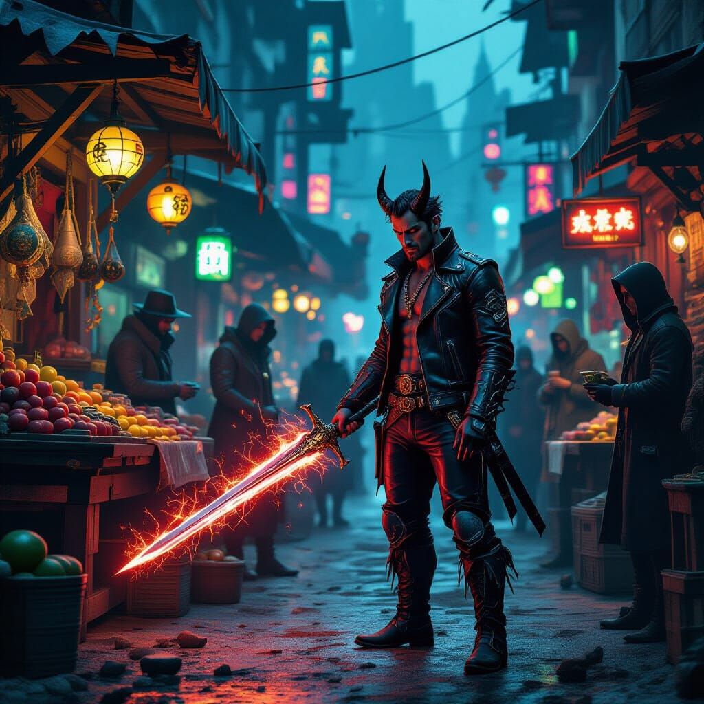 Infernal Swordsman at Interdimensional Farmstand