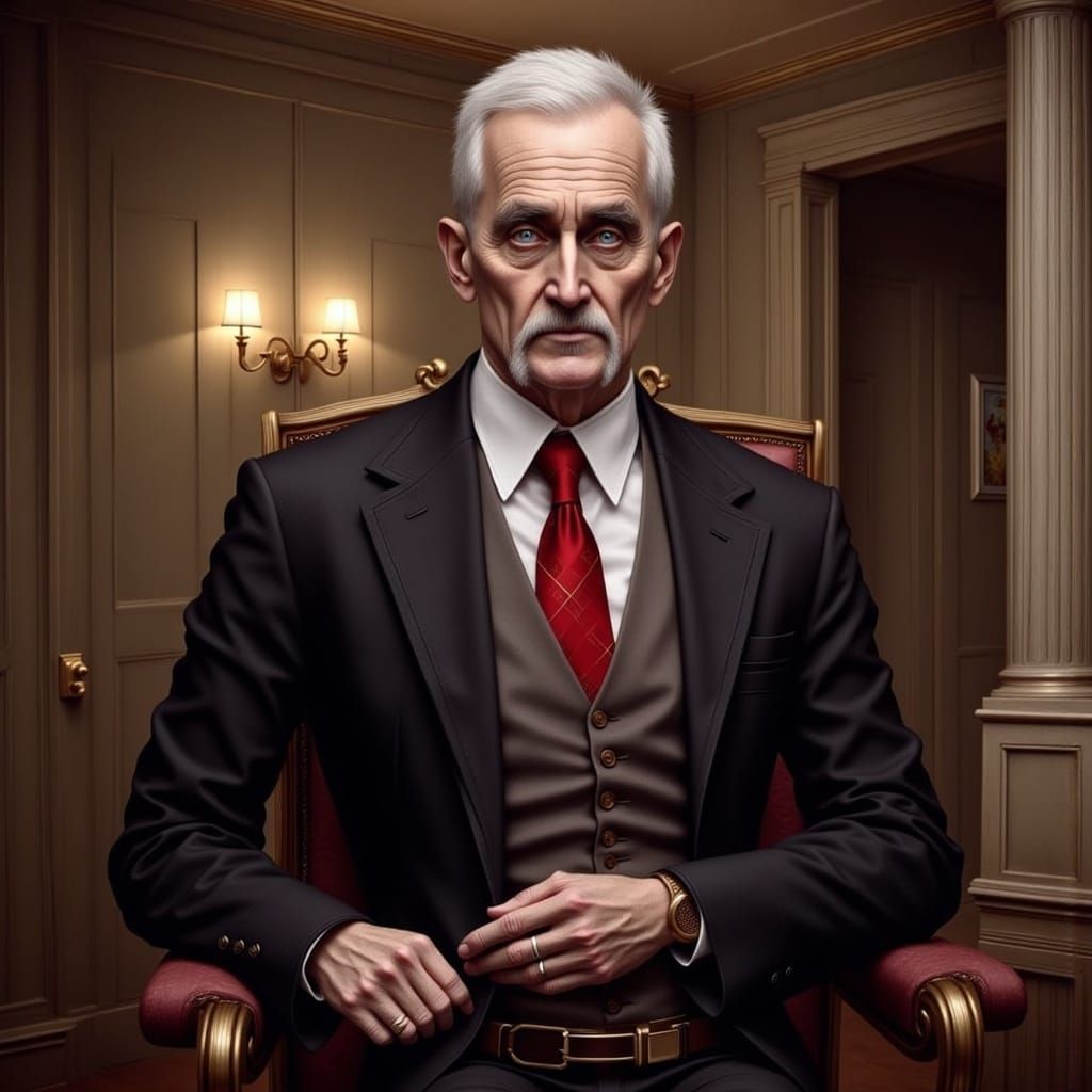 Extravagant Religious Leader Nehemiah Scudder Portrait