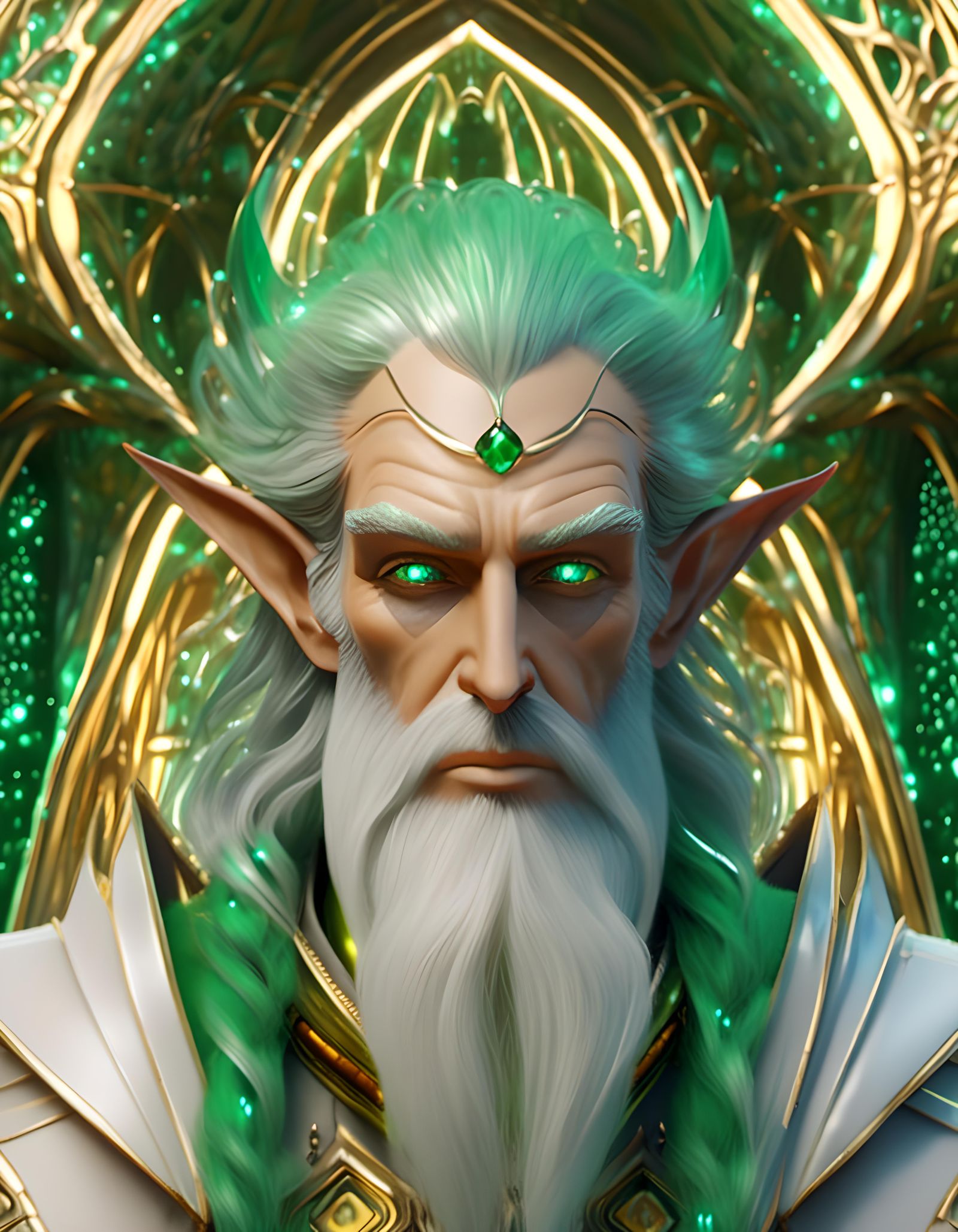 A Younger Wizard of Oz, PAH, sat on the Emerald City Throne