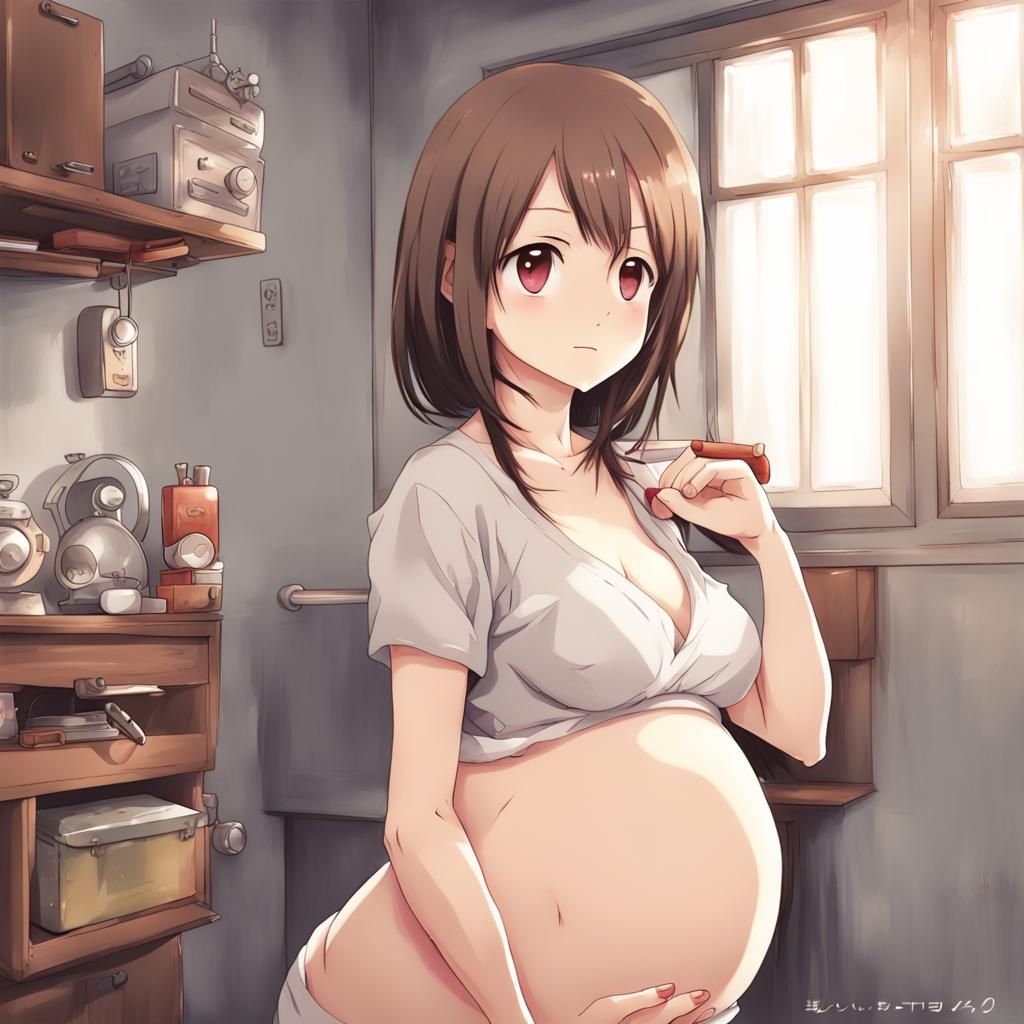 Anime Style Pregnant Girl Key Visual