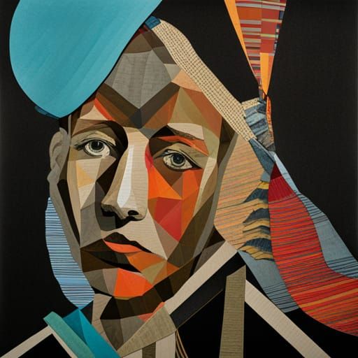 Newspaper Collage Art Composition