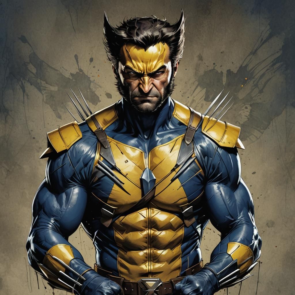 Wolverine X-Men Hyperrealistic Portrait